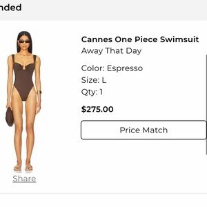 Away That Day Espresso One Piece Swimsuit
